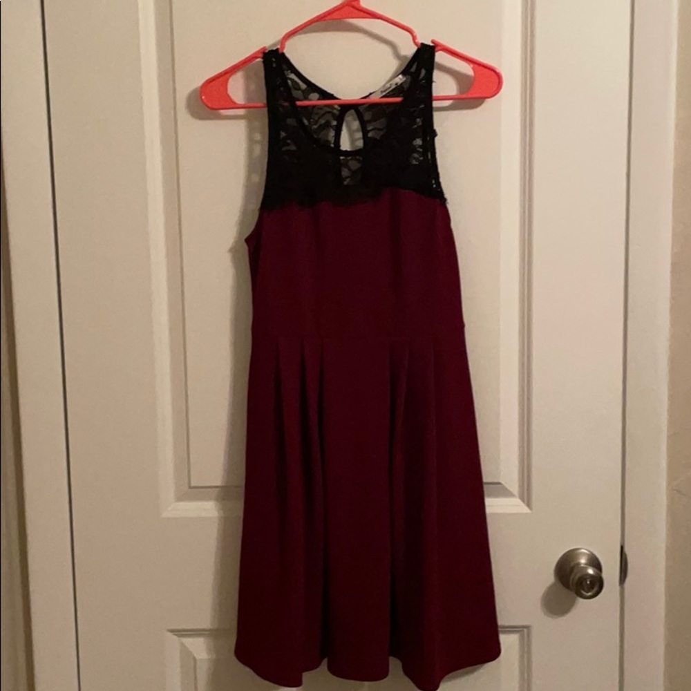 Pleated Skater Dress